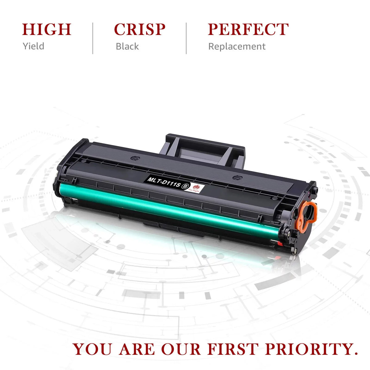 MLT-D111S Xpress M2022W Ink M2020W 2-Pack With Cartridge Toner Compatible SL-M2020 M2070W M2026W Chip for M2070F (Black) Printer M2024 Replacement M2070FW Tonerkingdom