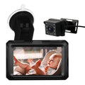 Baby IPS Function Adjustable Night Car Baby Angle Screen with Mirror Pets Car with 4.3'' Shinysix View for Camera 1080P Monitor Mirror, Infants Vision Kids Wide Baby
