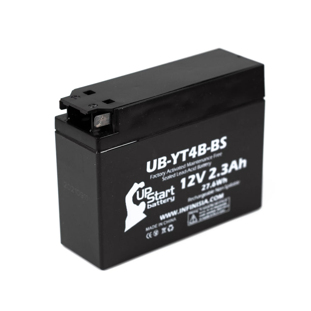 (FI) - 400CC UpStart Battery Motorcycle Free, UB-YT4B-BS Battery SR400 12V, Factory Activated, 2.3Ah, 2010 5-Pack Yamaha for Replacement Maintenance