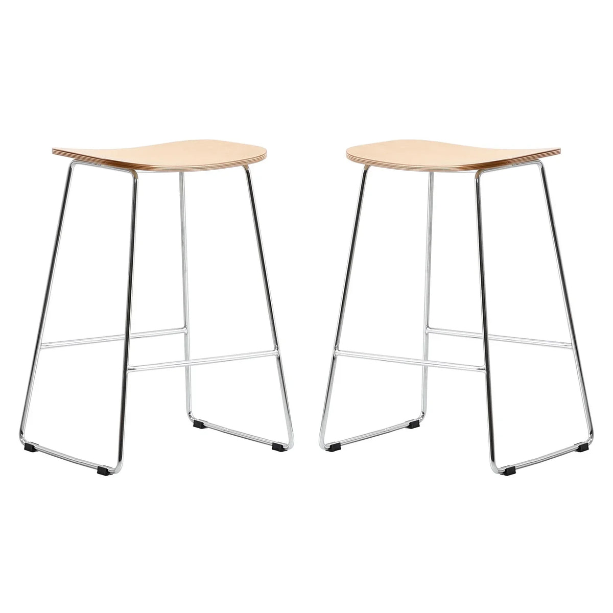 Wood 2 Counter of Modern Stool FrameSet With Elegance Eclectic HomeStock Chrome