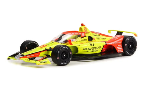 '- 2022 IndyCar, Scale Greenlight #29 NTT Diecast Case DeFrancesco Diecast Devlin - Car Car - 1/18 w/LED 11156 Display