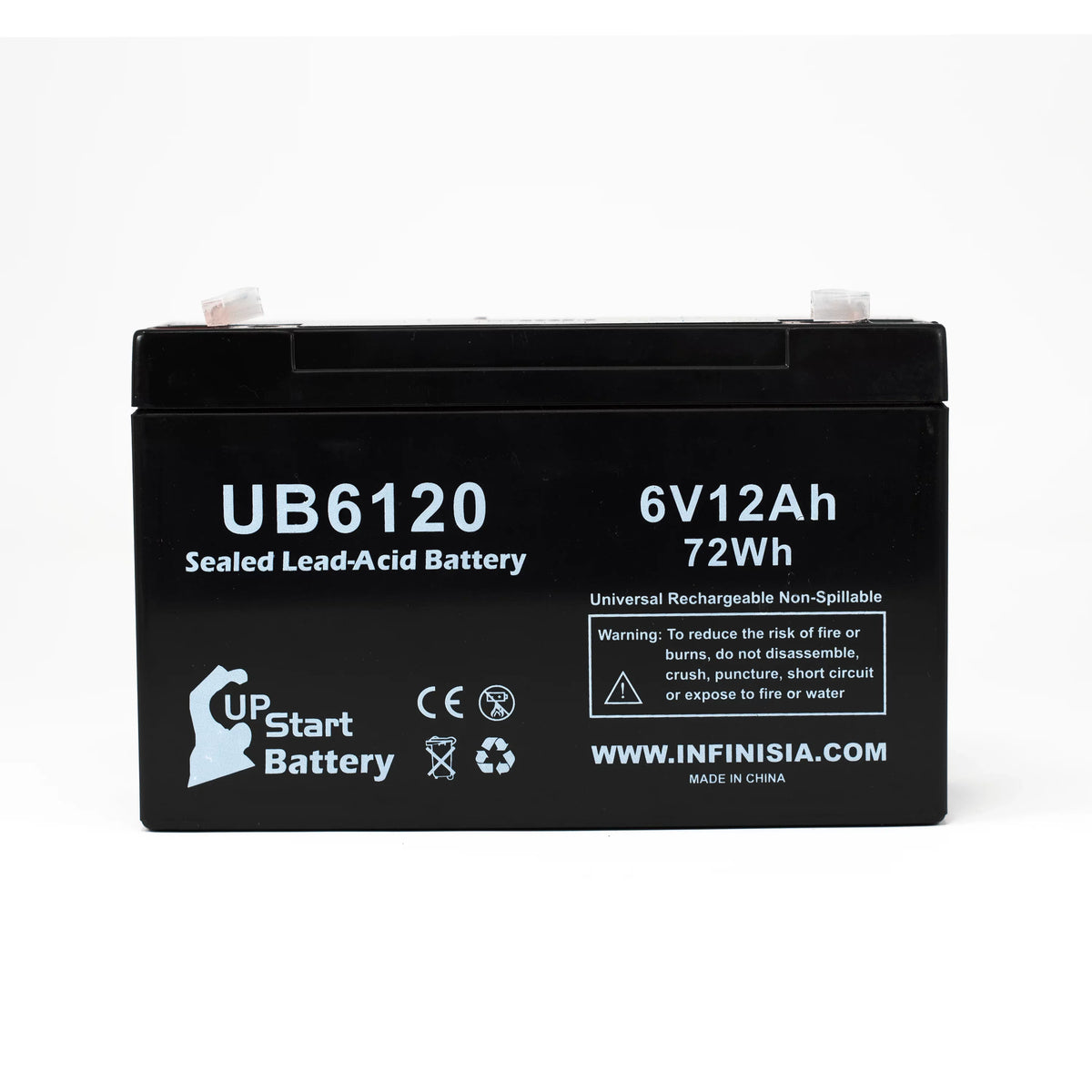 3x Pack Lead F1 UB6120 Tripp-Lite Acid - Replacement F2 Battery - - Battery Includes 12000mAh, F1 to (6V, 6 SLA) Adapters 850 12Ah, Sealed Universal AGM, Terminal Compatible Terminal,