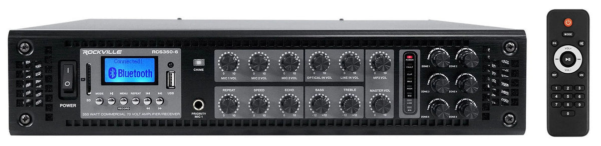 4 6-Zone Pendant+6 Slim Black Restaurant/Bar/Cafe Amplifier+4 JBL Speakers Wall