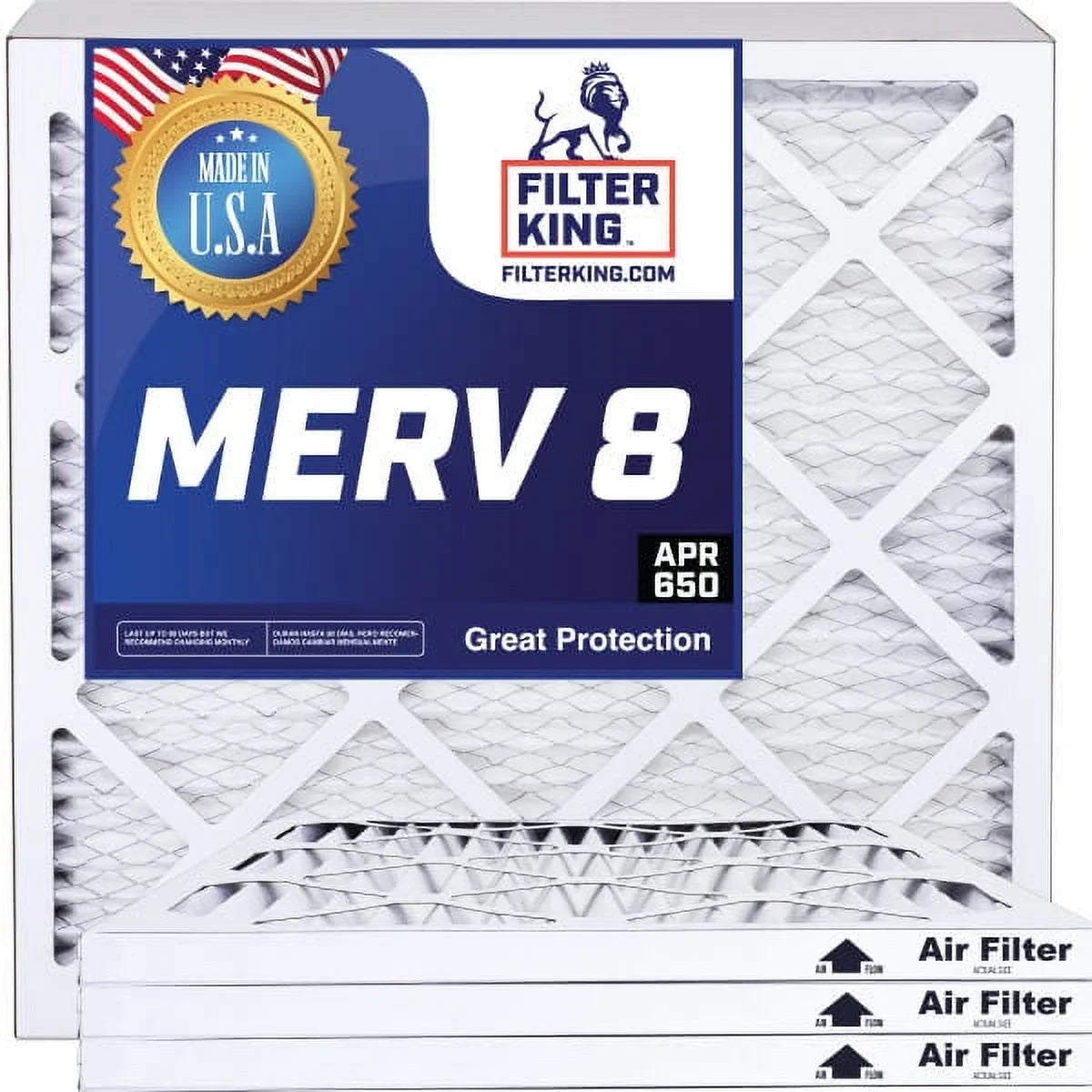 .75" A/C 4-PACK 14x20.5x1a x 8 Pleated | MERV Furnace | MADE | Actual HVAC x | Filters King Filter 14 USA dimension: IN 20.5 Filter Air