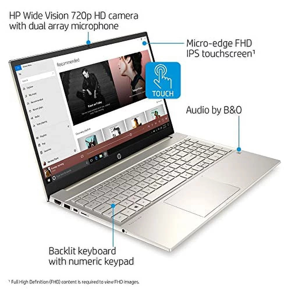 HDMI 2TB Pro Bluetooth Backlit Iris Touchscreen NVMe i7-1165G7 11th WiFi-6 USB DDR4 11 Keyboard w/ SSD Laptop USB-C FHD Graphics 64GB Intel 32GB RATZK 15.6" Pavilion 2022 HP Xe Core Gen Windows