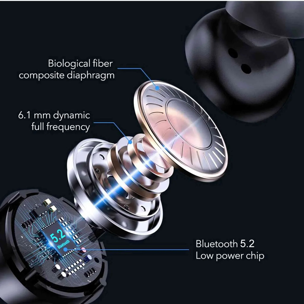 Boost + Resistance, S88 Bluetooth Black, Connect, Case, Dual Doogee Earbuds with Plus Bluetooth Compatible UrbanX IPX5 5.2 Charging True Wireless Balanced, liquid Connection, Bass