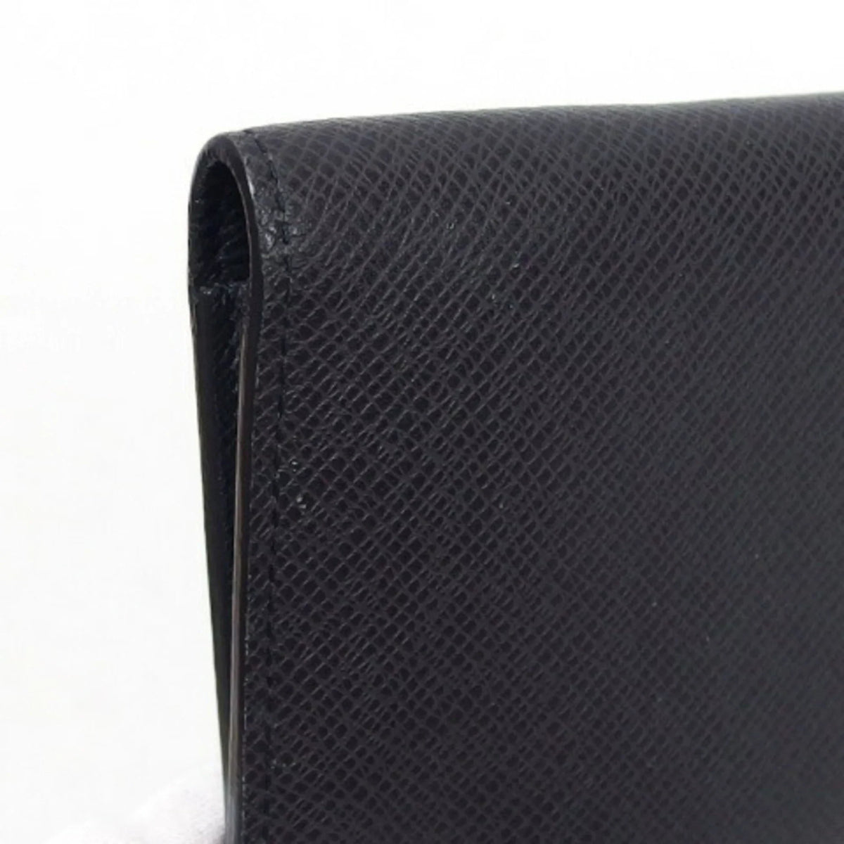 (Good) Long Wallet Black Pre-Owned Bifold Taiga Billfold