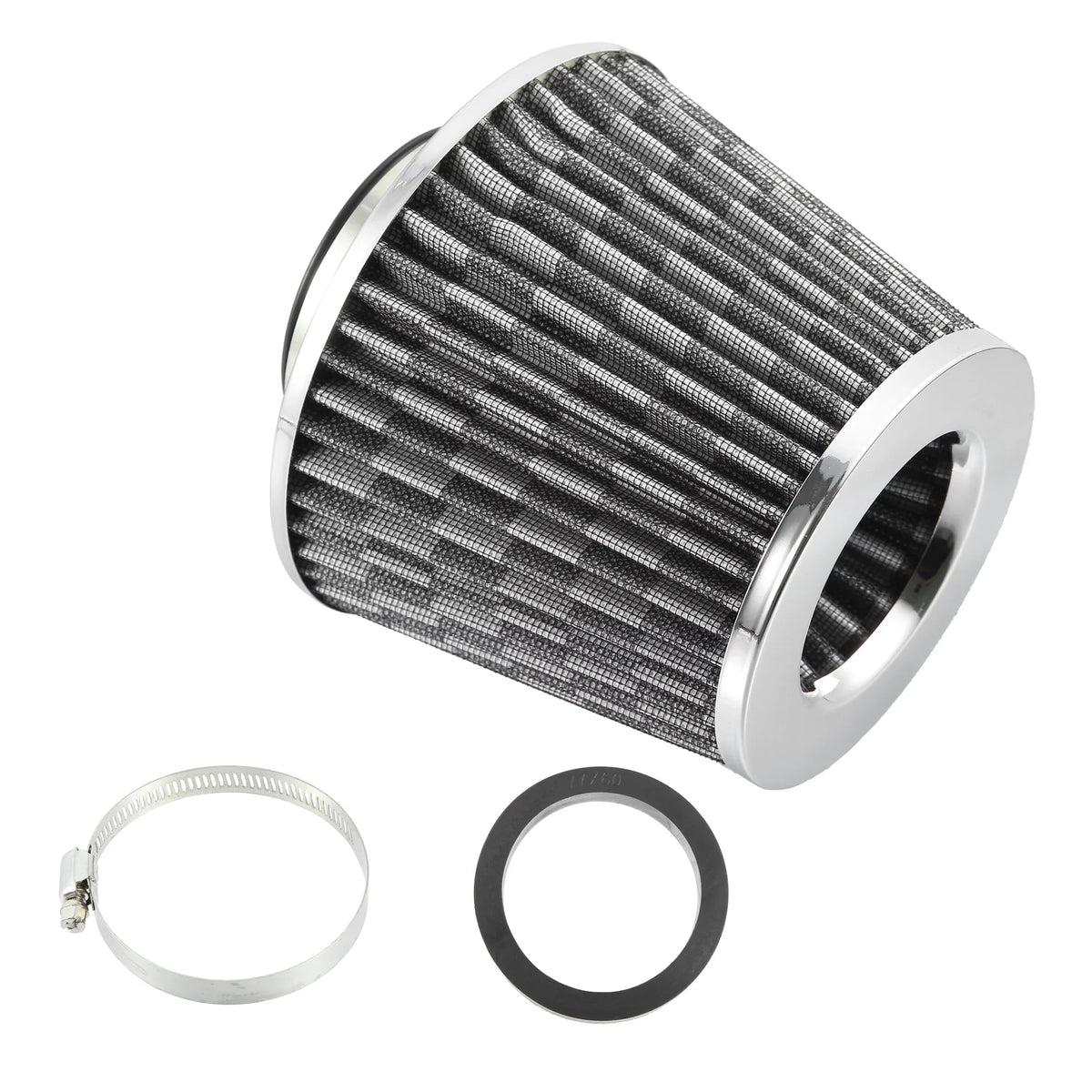 Clamp Cone 60mm Replacement Air Washable Reducer Fiber Dry 1pcs Intake Pattern Cold Air 2.3" Inlet on Ring Filter Carbon