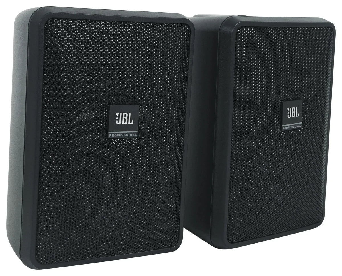 23-1 + (8) Indoor/exterior Commercial JBL Speakers Amp Black Wall 3" 70v Control