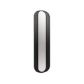 Modern Vertical Black Framed Mirror with Textured Design