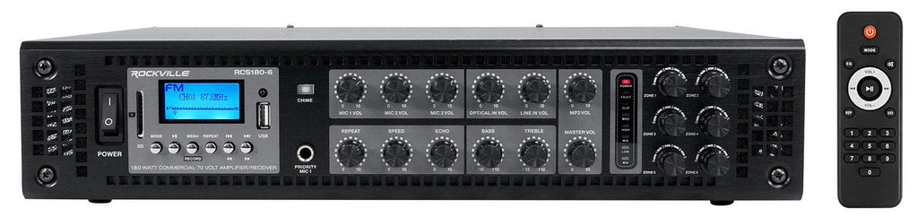 Array Column 24" COL600-BK (8) Black Commercial 70V Mount Speakers+Amp Wall JBL