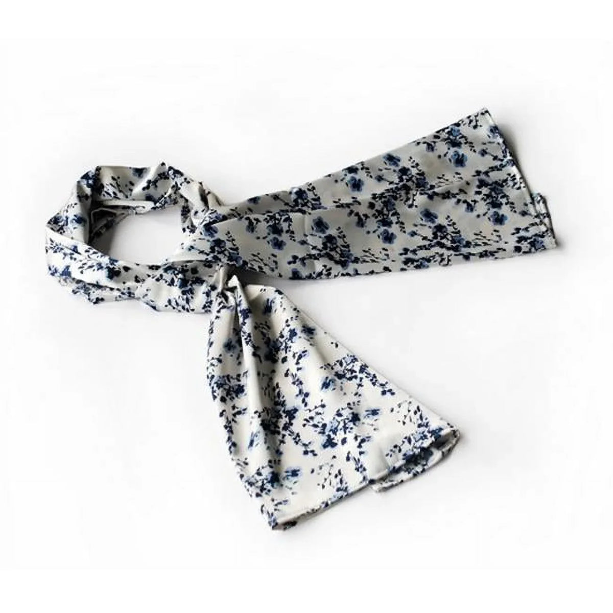 Chinese White Scarf Elegant design Silk Blossom Plum Blancho Large -