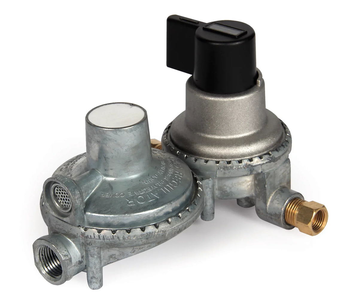 '- Camco Propane Regulator Auto-Changeover RV Double-Stage for Multicolor (59007)