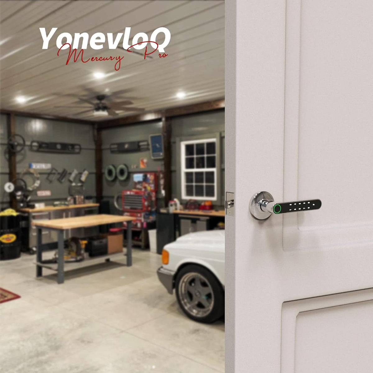 New Door Home Office, Upgrade] by Airbnb, [2024 Fingerprint with Suited and Tuya for Door Smart App Ideally Install Password, Keypads Backup Handle to Lock Keys, Easy GOURE,