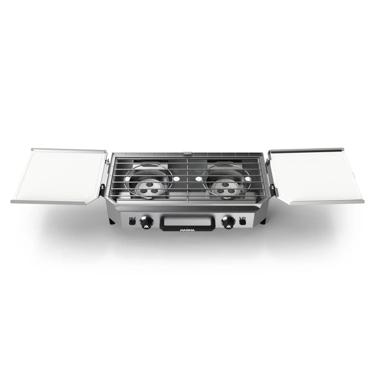 Camping Double Top Crossover Stove With Griddle Grill Burner & Top Magma