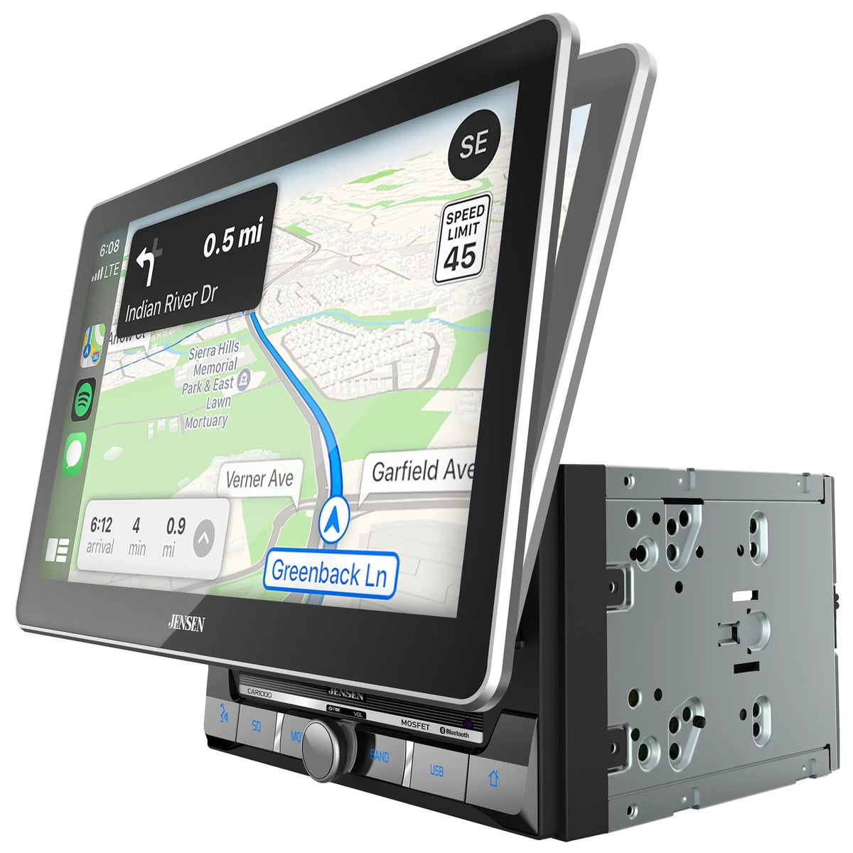 Jensen Carplay Android 2 Auto Mechlesss Din 10 in. LCD & CAR1000
