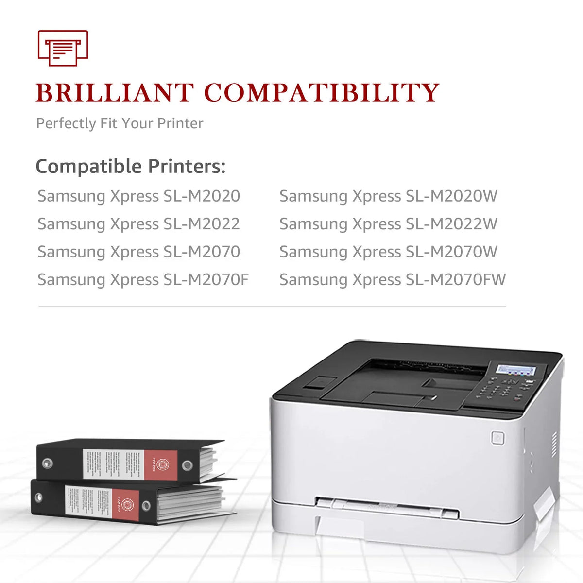 MLT-D111S Xpress M2022W Ink M2020W 2-Pack With Cartridge Toner Compatible SL-M2020 M2070W M2026W Chip for M2070F (Black) Printer M2024 Replacement M2070FW Tonerkingdom