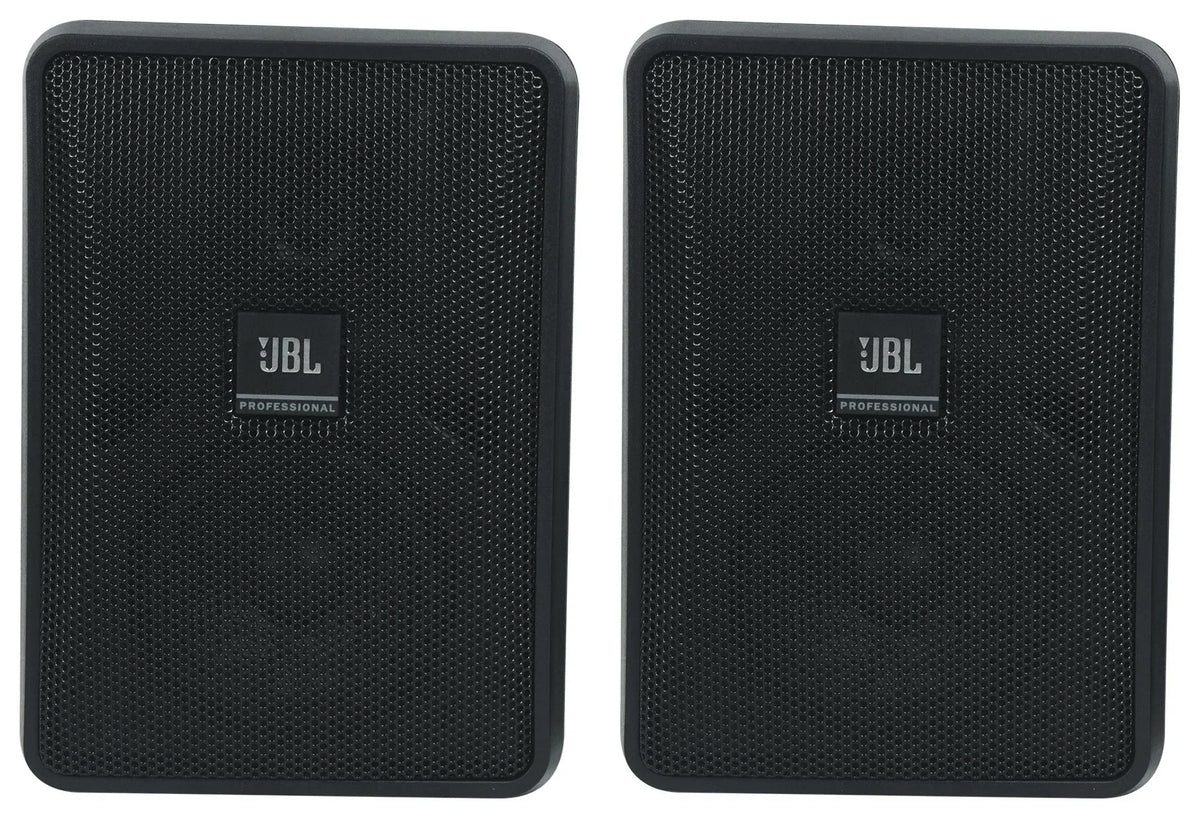 23-1 + (8) Indoor/exterior Commercial JBL Speakers Amp Black Wall 3" 70v Control