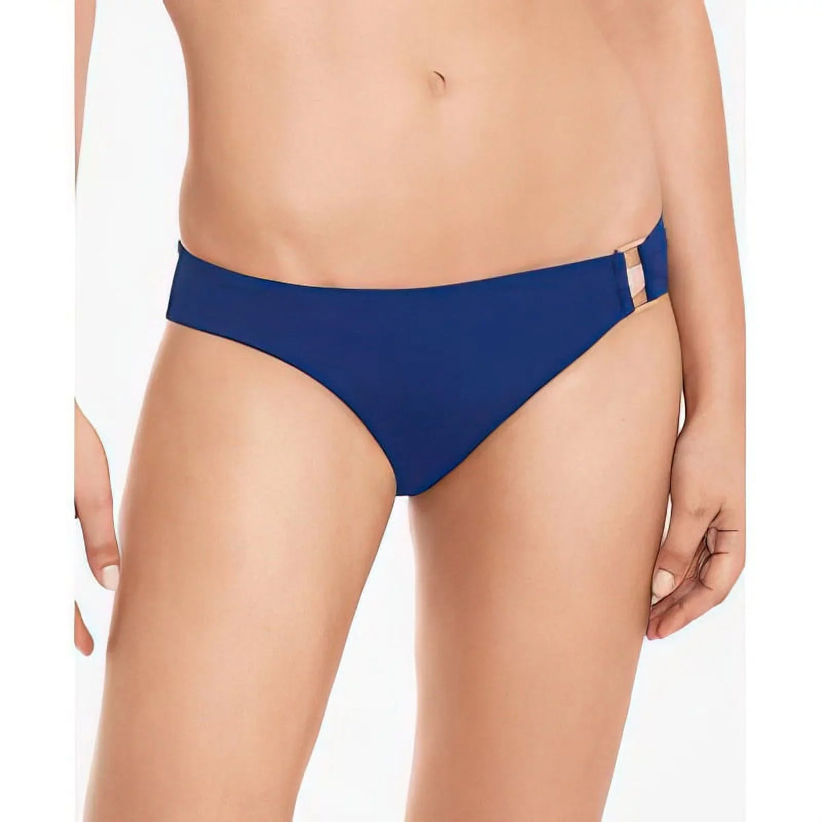 Club Navy, Lauren Lauren Bikini 0 Metallic-Ring Beach Ralph Bottoms,