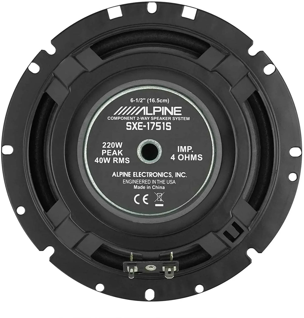 Component 6 Sxe-1751S Alpine System Car 1/2" Inch Audio 6.5 Speaker 2-way