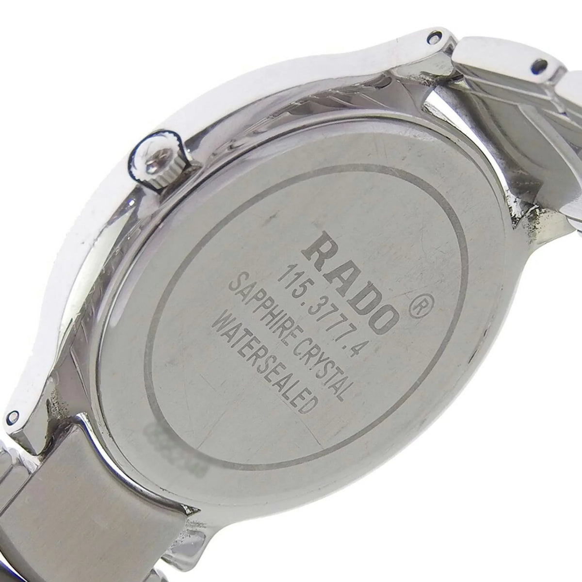 black (Good) Rado quartz Pre-Owned 3777 dial Florence men's RADO 4 115 battery watch