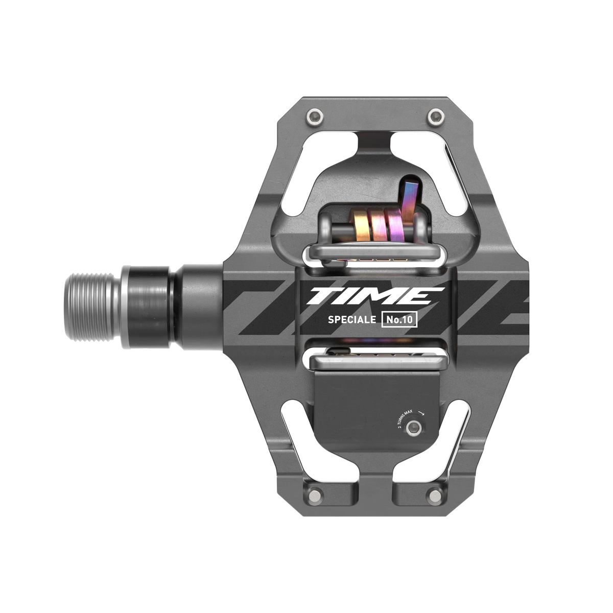 Platform, Clipless - 9/16", Pedals Sided Small, Aluminum, Gray, 10 with Dual Speciale B1 Time