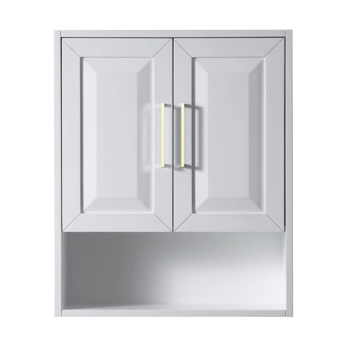 Daria Over-the-Toilet Cabinet Storage Wyndham Collection Bathroom Black Trim with Blue Wall-Mounted Matte Dark