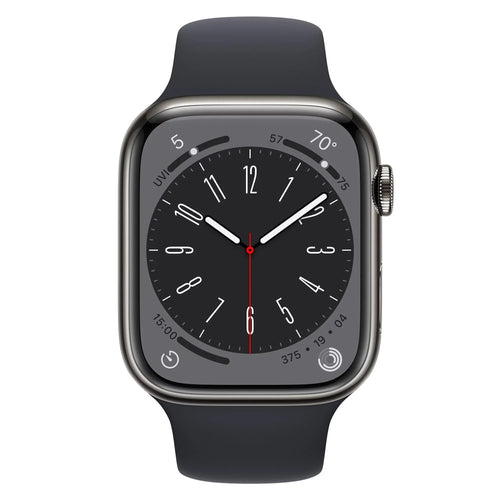 (Refurbished) Series 45mm Band Watch - Gen MNW13LL/A Sport Midnight Steel Cell Stainless 8 Restored 8 Graphite