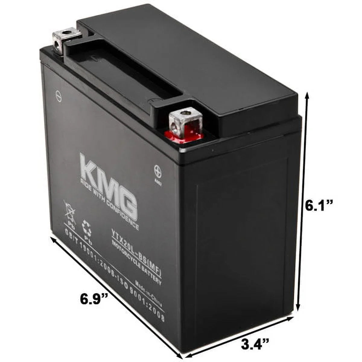 1064 Replacement 12V Moto California High Performance Free Maintenance with Battery Powersport Vintage Guzzi 2010-2012 Clsc SMF Compatible Battery Sealed YTX20L-BS KMG