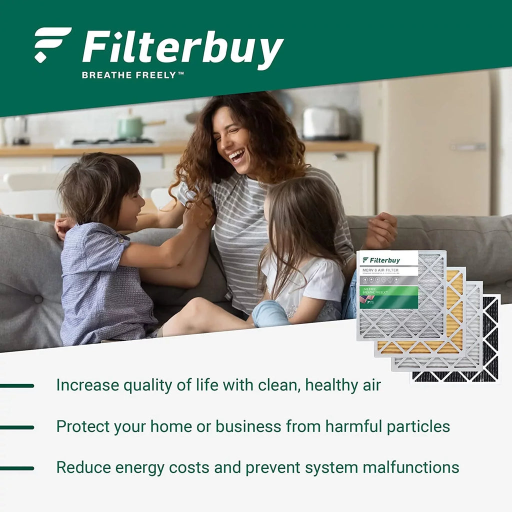 (6-Pack) Filterbuy 14x24x1 13 MERV Furnace HVAC Filters Air AC Pleated