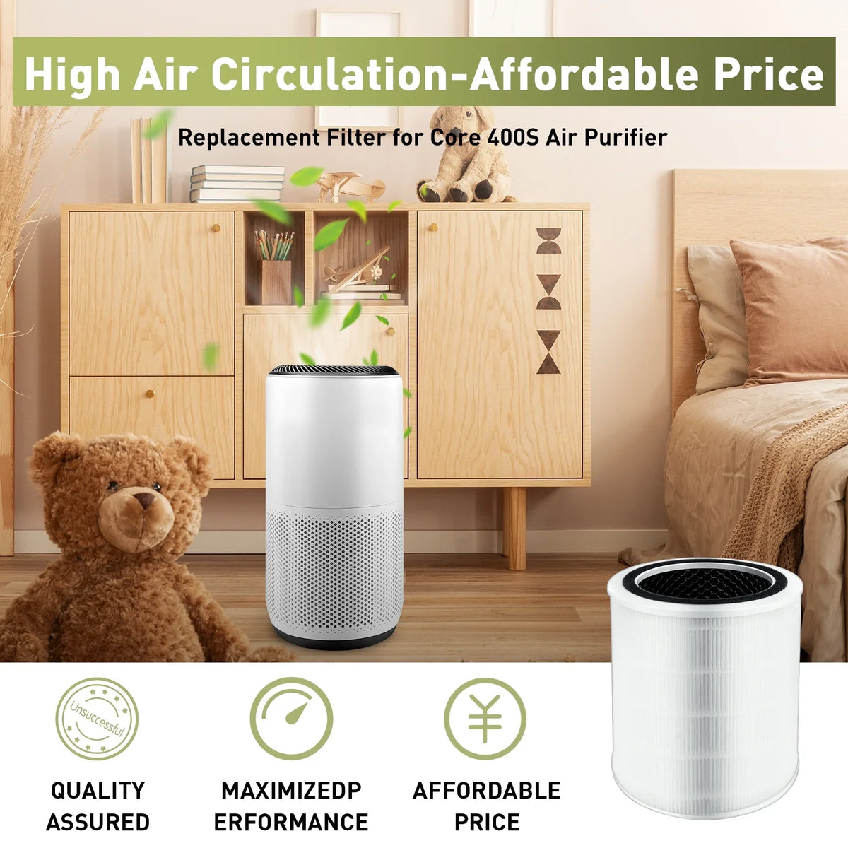 #Core HEPA to 400S 400S-RF, Core 3-in-1 400S Filter True Activated Carbon, High-Efficiency Replacement Compared Filter, Part Purifier, 1 Compatible White H13 LEVOIT Pack Air with Core