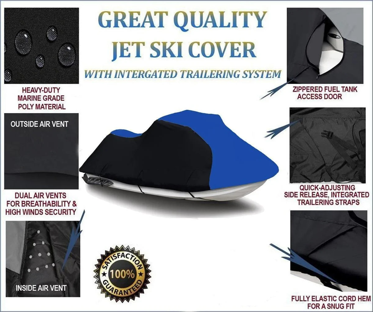 2005 PWC 2003 2004 2 JH1200 2002 2001 Compatible 1998 BLACK Seater BLUE 99 JET / Kawasaki / HEAVY-DUTY, Cover 150 for Ultra 600D 2000 SKI
