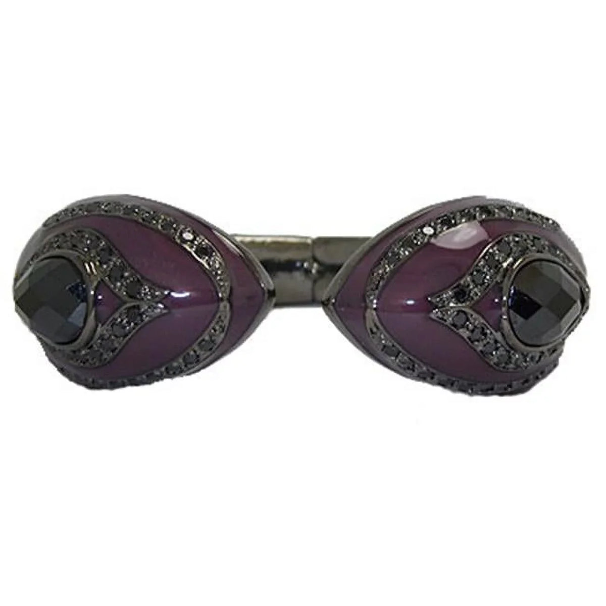 Designer Accented hinged Jewelry - Bracelet Bangle Crystal