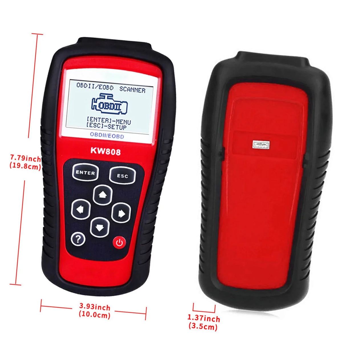 Reader Automotive Code KW808, Scanner Auto and Moobody OBDII/EOBD Scanner Car for Detection