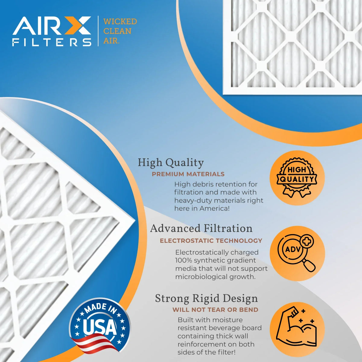 Pack 8 MPR 6 Comparable with CLEAN FILTERS & AIR. AIRX 700 FPR Comparable MERV Lennox Filter 8 to by FPR 15x20x1 to Filter 91X24 WICKED Air Compatible MERV 5 MPR & 700 5